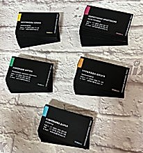 Визитки на дизайнерской бумаге черные